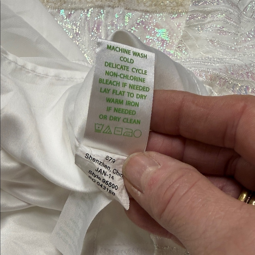 Lilly Pulitzer Brynn Iridescent Jacquard Resort White Mini Dress Size 2 - Picture 9 of 10